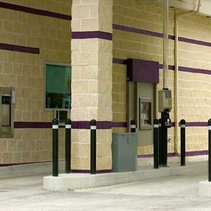 Photo of bank drive-thru lane recently power washed